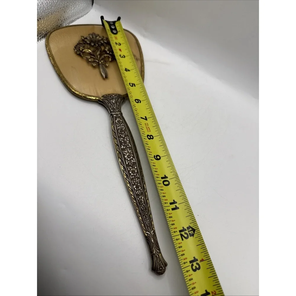 Vintage Matson Vanity Mirror Ormolu‎ Hollywood Regency Gold Plated Sunflowers